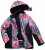 Ulla Popken HYPRAR Graphic Stripe Fully Lined Ski Jacket Teal - Bundy - 