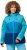 Ulla Popken HYPRAR Colorblock Fully Lined Ski Jacket Bright Turquoise - Bundy - 
