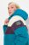 Ulla Popken HYPRAR Striped Triple Function Fully Lined Quilted Jacket Dark Petrol - Bundy - Dámske bundy vo veľkých veľkostiach
