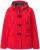 Ulla Popken HYPRAR Toggle Button Microfleece Lined Jacket Salsa Red - Bundy - 