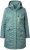 Ulla Popken HYPRAR Drawstring Waist Parka Grey Green - Bundy - 