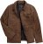 JP1880 Leather Jacket Nubuck Shirt Collar Brown - Bundy - Bundy Nadmerné Veľkosti 2XL-8XL