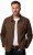 JP1880 Leather Jacket Nubuck Shirt Collar Brown - Bundy - Bundy Nadmerné Veľkosti 2XL-8XL