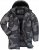 JP1880 Quilted Parka with Camouflage Drawstring Waist Black - Bundy - Bundy Nadmerné Veľkosti 2XL-8XL