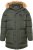 JP1880 Quilted Parka Lightweight and Warm with Faux Fur Hood Dark Green - Bundy - Bundy Nadmerné Veľkosti 2XL-8XL