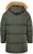 JP1880 Quilted Parka Lightweight and Warm with Faux Fur Hood Dark Green - Bundy - Bundy Nadmerné Veľkosti 2XL-8XL