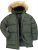 JP1880 Quilted Parka Lightweight and Warm with Faux Fur Hood Dark Green - Bundy - Bundy Nadmerné Veľkosti 2XL-8XL
