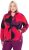 Ulla Popken Abstract Print Zip Fleece Jacket Pink Berry - Bundy - 