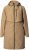 Ulla Popken Hooded with Zippered Pockets and Zippered Side Slits Jacket Mocha - Bundy - 