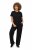 Ulla Popken Pull On Knit Straight Leg Pocket Pants Black - Nohavice - Nohavice pre ženy vo veľkých veľkostiach