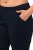 Ulla Popken Bootcut Elastic Waist Cotton French Terry Sport Pants Night Blue - Látkové nohavice - Dámske široké nohavice plus size