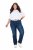 Ulla Popken Straight Leg Mandy Fit Stretch Jeans Blue Denim - Džínsy - Dámske džínsy veľkých veľkostí