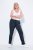 Ulla Popken Basic Drawstring Elastic Waist Cotton Blend Joggers Navy - Nohavice - Nohavice pre ženy vo veľkých veľkostiach