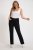 Ulla Popken Basic Mony Tapered Leg Stretch Pants Black - Džíny & Nohavice vo Veľkých Veľkostiach – Plus Size - 
