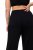 Ulla Popken Wide Leg Smocked Waist Knit Pants Black - Nohavice - Nohavice pre ženy vo veľkých veľkostiach