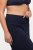 Ulla Popken Wide Leg Smocked Waist Knit Pants Night Blue - Nohavice - Nohavice pre ženy vo veľkých veľkostiach