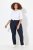 Ulla Popken Bengaline Elastic Waist Thermal Pants Navy - Nohavice - Nohavice pre ženy vo veľkých veľkostiach