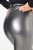 Ulla Popken Metallic Faux Leather Leggings Silver - Nohavice - Nohavice pre ženy vo veľkých veľkostiach