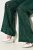 Ulla Popken Wide Leg Sequined Pants Dark Green - Nohavice - Nohavice pre ženy vo veľkých veľkostiach