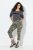 Ulla Popken Camo Boyfriend Pants Olive Grey - Nohavice - Nohavice pre ženy vo veľkých veľkostiach
