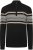 Kam Jeans 93 Stripe 1/4 Zipper Knitted Sweater Black - Mikiny & mikiny bez kapucne - Mikiny & Mikiny s Kapucňou 2XL-12XL