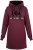 Nora Mikken KADRI Long Hoodie Burgundy - Mikiny & mikiny bez kapucne - 