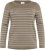 Kaffe Curve Linia Boatneck Pullover Morel Melange with Silver Lurex - Pletené svetre - 