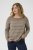 Kaffe Curve Linia Boatneck Pullover Morel Melange with Silver Lurex - Pletené svetre - 