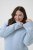 Kaffe Curve Jina Knit Pullover Powder Blue Melange - Pletené svetre - 