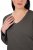 Ulla Popken Back To Basics V-Neck Relaxed Fit Cotton Tee Graphite Grey - Tričká - Dámske tričká
