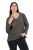 Ulla Popken Back To Basics V-Neck Relaxed Fit Cotton Tee Graphite Grey - Tričká - Dámske tričká