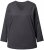 Ulla Popken Back To Basics V-Neck Relaxed Fit Cotton Tee Charcoal Grey Melange - Tričká - 