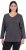Ulla Popken Back To Basics V-Neck Relaxed Fit Cotton Tee Charcoal Grey Melange - Tričká - 