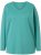 Ulla Popken Back To Basics V-Neck Relaxed Fit Cotton Tee Green - Tričká - 