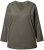 Ulla Popken Back To Basics V-Neck Relaxed Fit Cotton Tee Olive - Tričká - 
