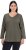 Ulla Popken Back To Basics V-Neck Relaxed Fit Cotton Tee Olive - Tričká - 