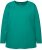 Ulla Popken Back To Basics V-Neck Relaxed Fit Cotton Tee Emerald Green - Tričká - 