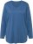 Ulla Popken Back To Basics V-Neck Relaxed Fit Cotton Tee Denim Blue - Tričká - 