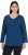 Ulla Popken Back To Basics V-Neck Relaxed Fit Cotton Tee Dark Blue - Tričká - 