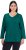 Ulla Popken Back To Basics V-Neck Relaxed Fit Cotton Tee Teal Green - Tričká - 