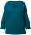 Ulla Popken Back To Basics V-Neck Relaxed Fit Cotton Tee Cerulean - Tričká - 
