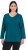 Ulla Popken Back To Basics V-Neck Relaxed Fit Cotton Tee Cerulean - Tričká - 