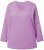 Ulla Popken Back To Basics V-Neck Relaxed Fit Cotton Tee Lavender - Tričká - 