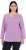 Ulla Popken Back To Basics V-Neck Relaxed Fit Cotton Tee Lavender - Tričká - 