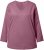 Ulla Popken Back To Basics V-Neck Relaxed Fit Cotton Tee Dark Rose - Tričká - 