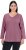 Ulla Popken Back To Basics V-Neck Relaxed Fit Cotton Tee Dark Rose - Tričká - 