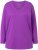 Ulla Popken Back To Basics V-Neck Relaxed Fit Cotton Tee Purple - Tričká - 