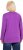 Ulla Popken Back To Basics V-Neck Relaxed Fit Cotton Tee Purple - Tričká - 