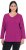 Ulla Popken Back To Basics V-Neck Relaxed Fit Cotton Tee Berry - Tričká - 