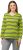 Ulla Popken Striped Hem Long Sleeve Tee Apple Green - Potlačené tričká pre ženy - 